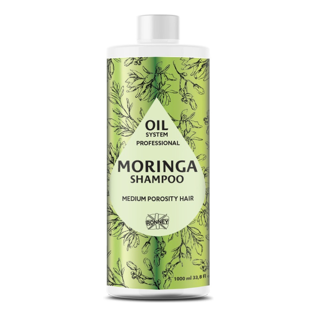 Ronney Professional oil system medium porosity hair szampon do włosów średnioporowatych moringa 1000ml
