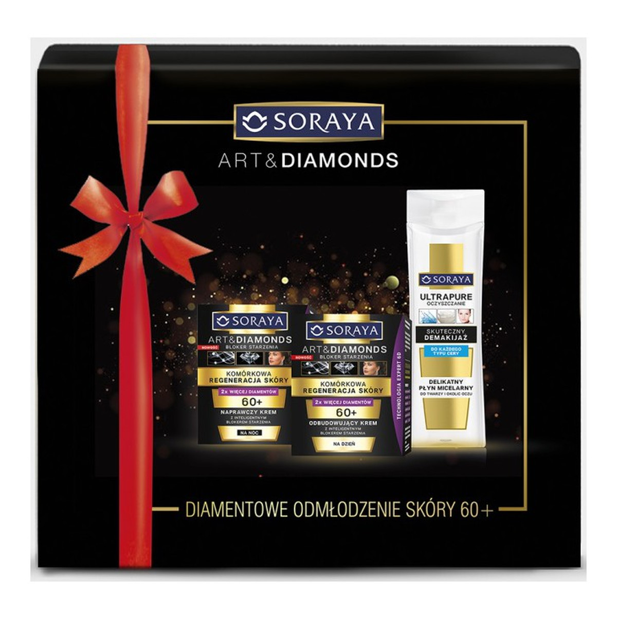Soraya Art & Diamonds Zestaw: Krem Na Dzień+Krem Na Noc+Płyn Micelarny 300ml