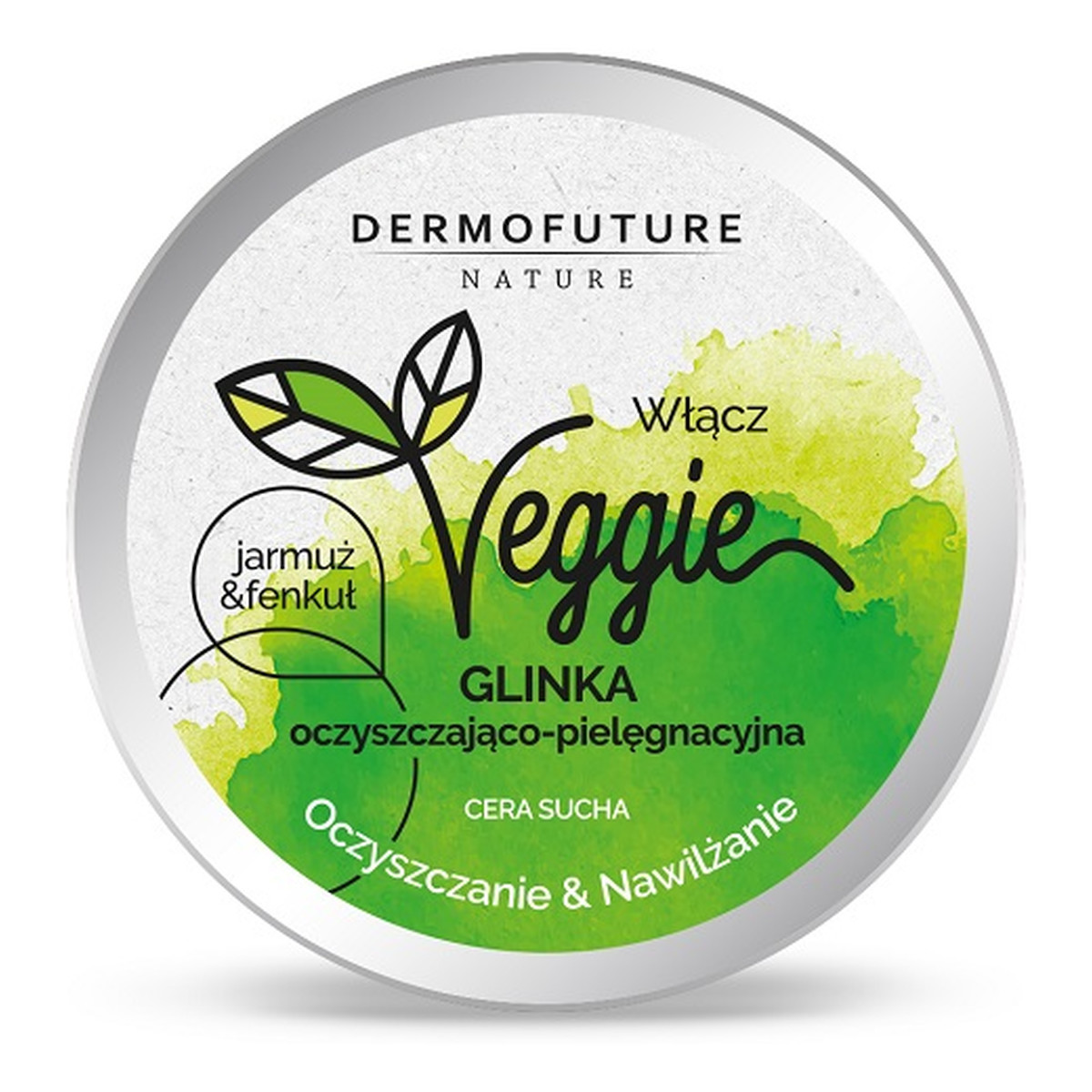DermoFuture Veggie clay cleansing moisturizing glinka oczyszczająco-pielęgnacyjna cera sucha jarmuż & fenkuł 150ml
