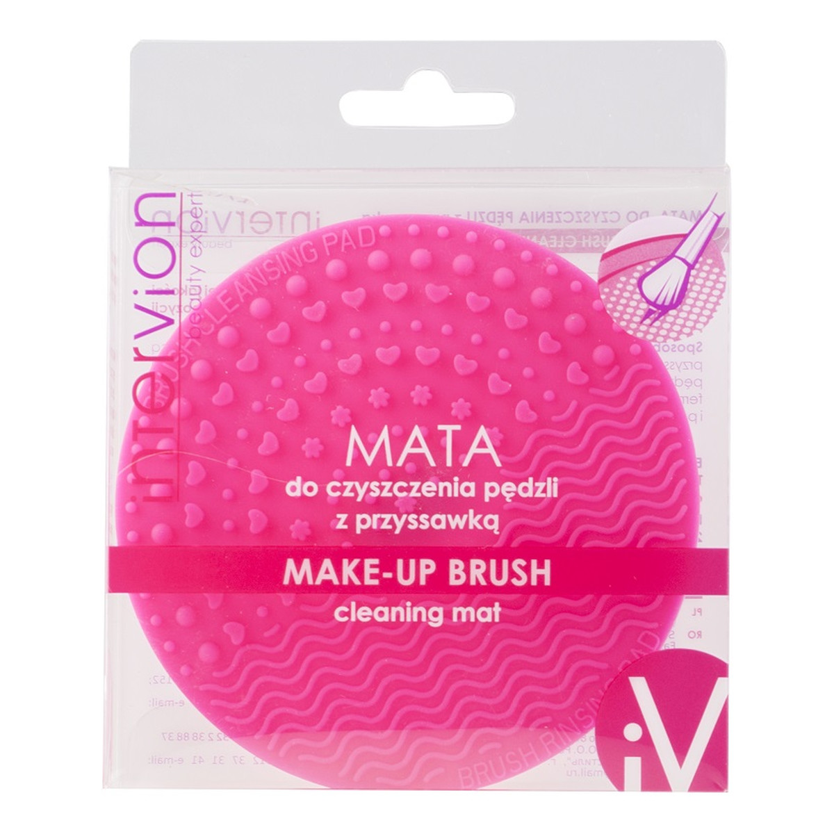 Inter-vion Make-up brush cleaning mat mata do czyszczenia pędzli z przyssawką