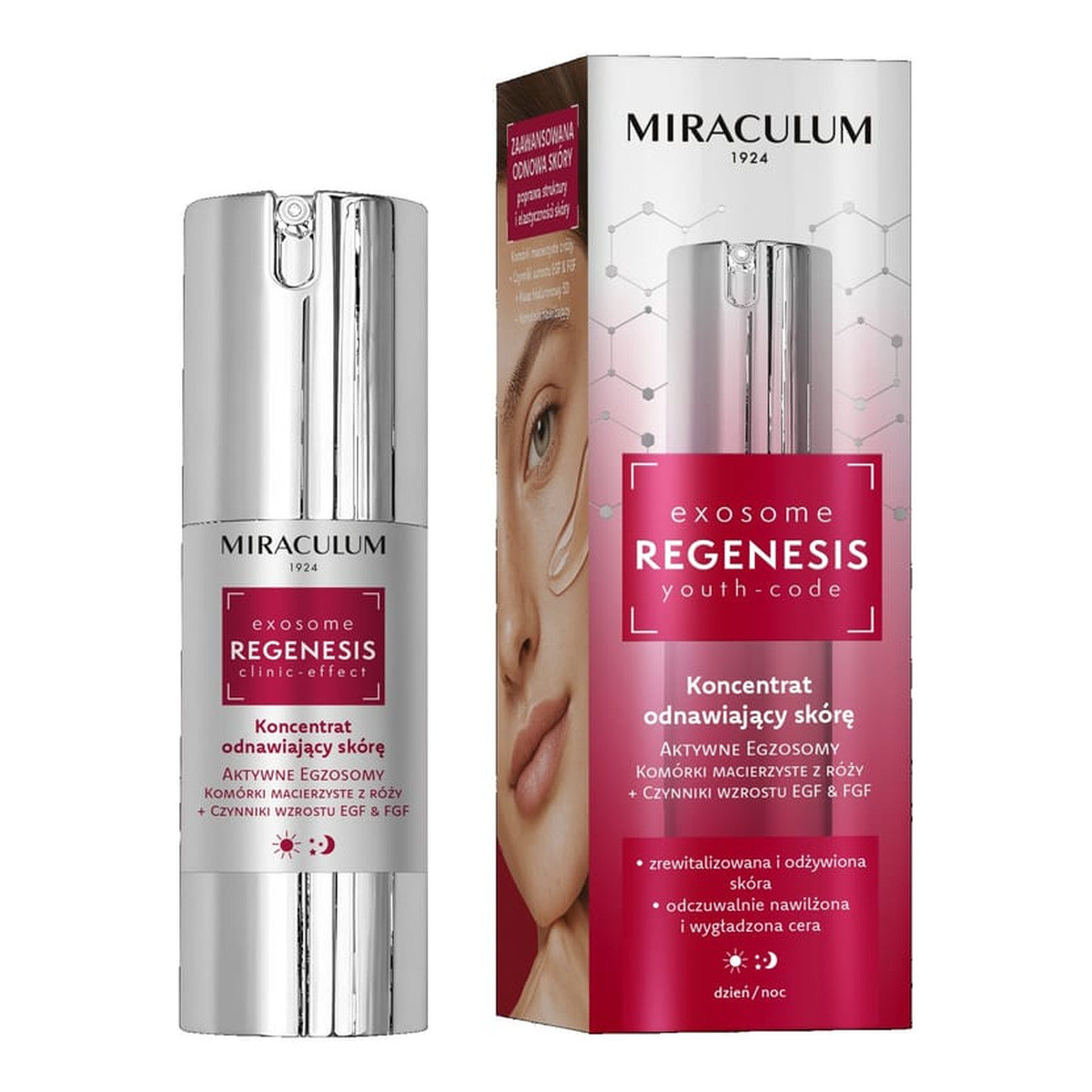 Miraculum Exosome Regenesis Youth-Code Koncentrat odnawiający skórę na dzień i noc 30ml