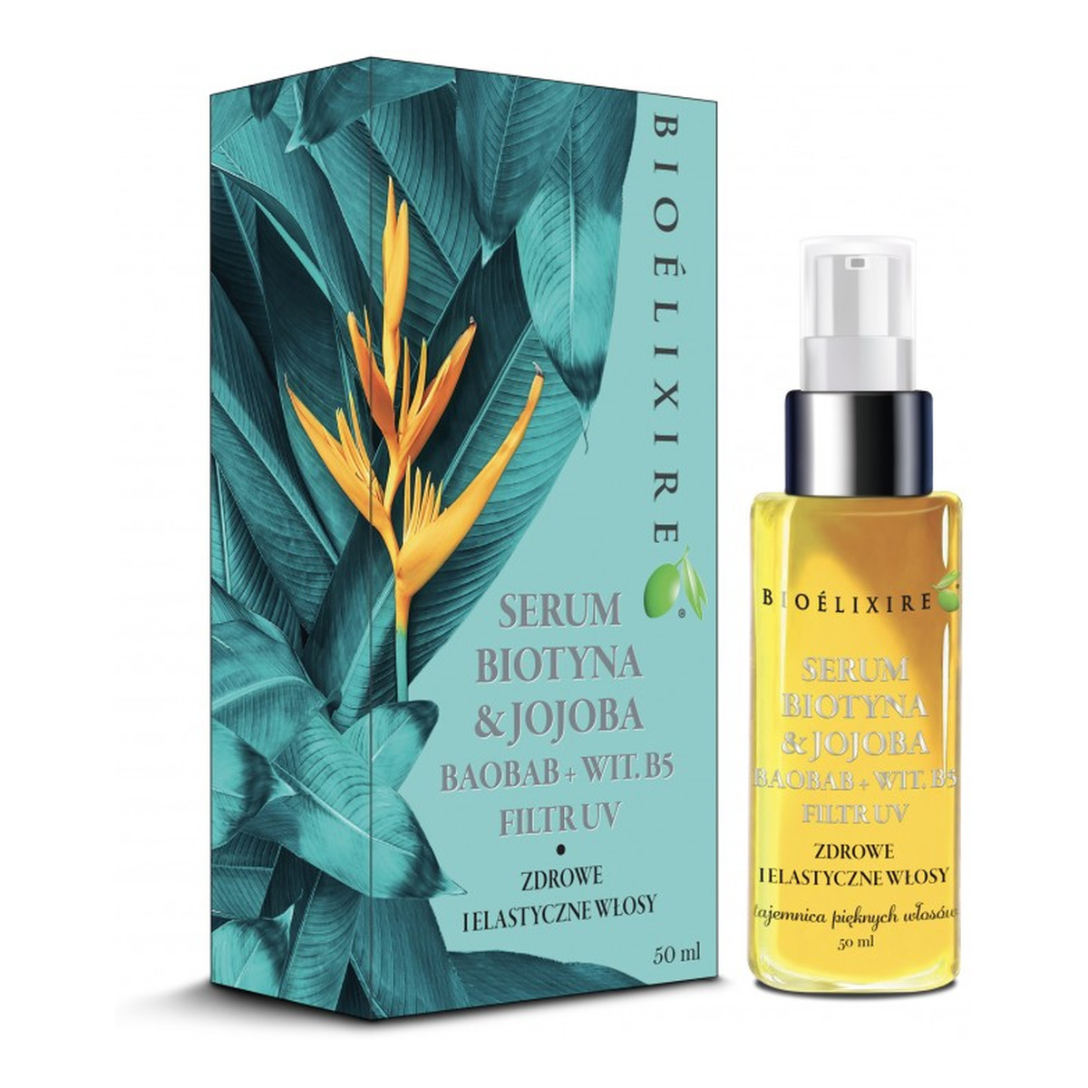 Bioelixire Biotin Silk Serum regenerujące serum do włosów z biotyną i olejkiem Jojoba 50ml