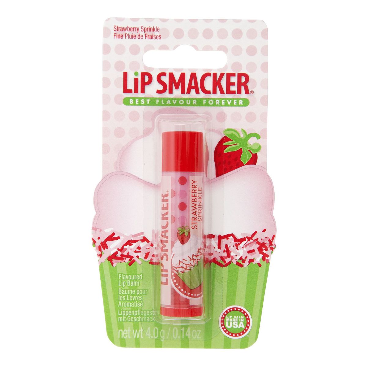 Lip Smacker Flavoured Lip Balm błyszczyk do ust Cupcake Strawberry Sprinkle 4g