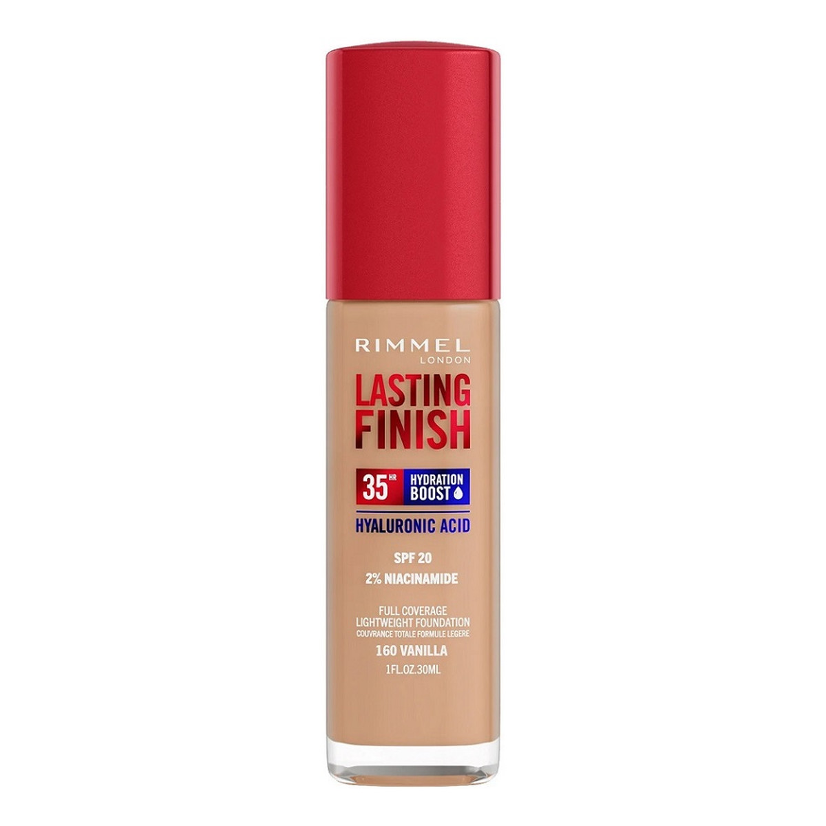 Rimmel Lasting Finish 35H silnie nawilżający i długotrwale kryjący podkład do twarzy z filtrem SPF20 30ml