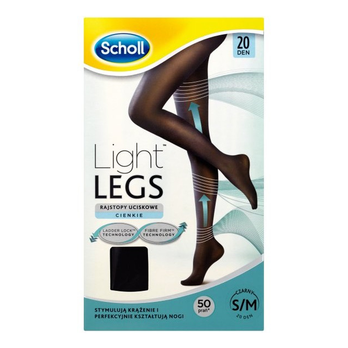 Scholl Light Legs Rajstopy uciskowe cienkie 20 DEN