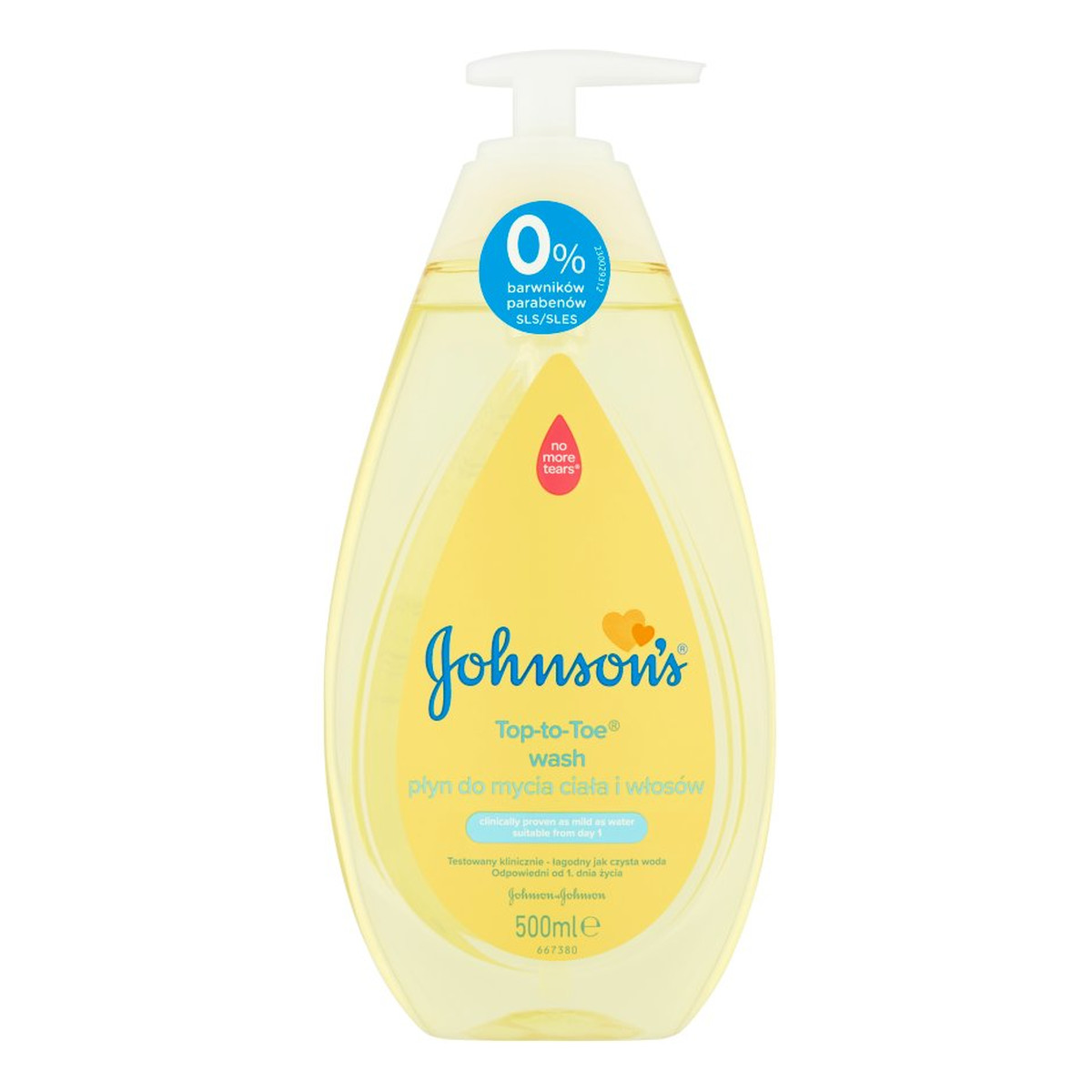 Johnson & Johnson Baby Top-To-Toe Płyn do mycia ciała i włosów dla dzieci 500ml