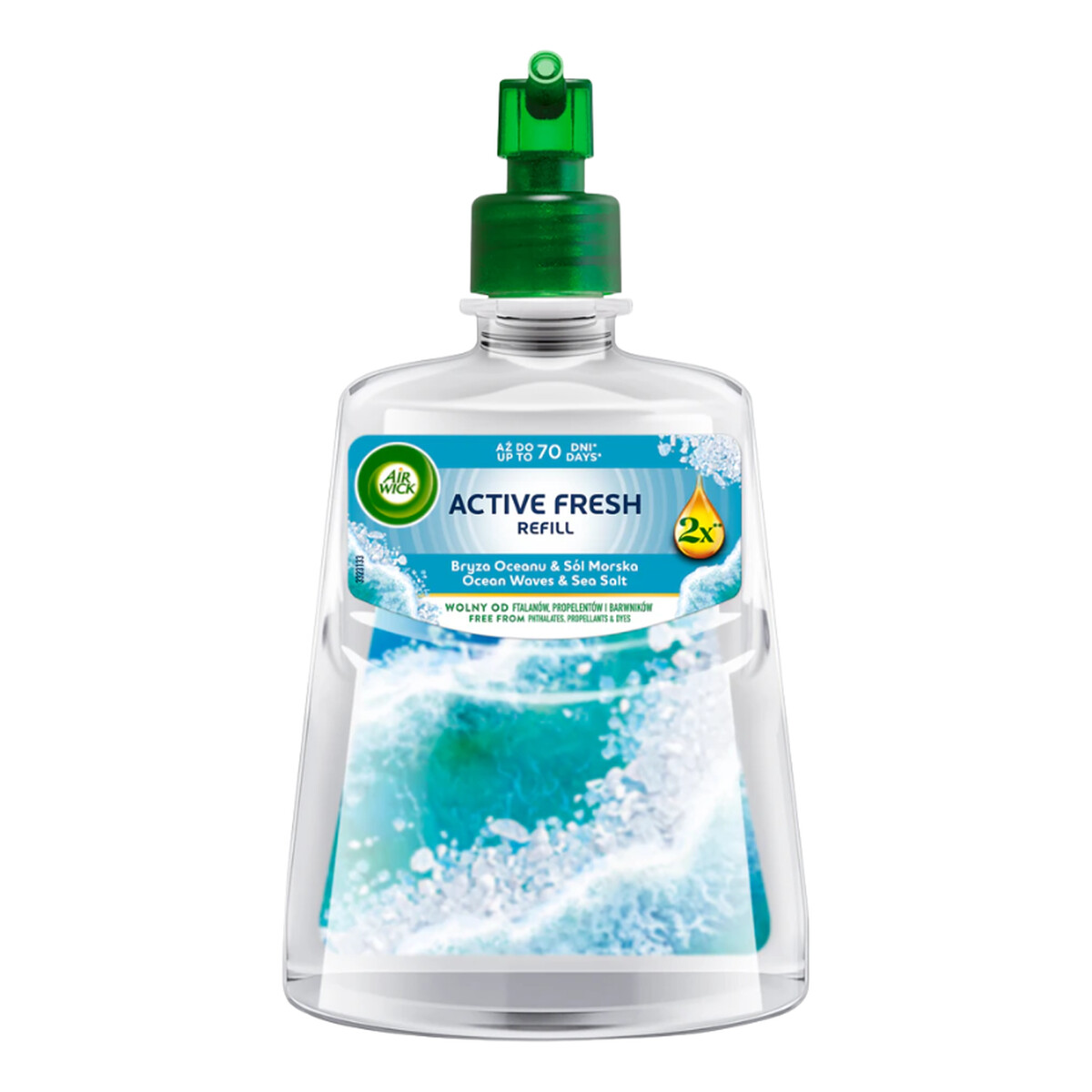 Air Wick Active Fresh Odświeżacz Powietrza Wkład Bryza Oceanu i Sól Morska 228ml