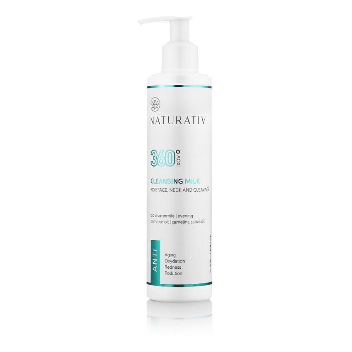 Naturativ 360 AOX mleczko do demakijażu do twarzy szyi i dekoltu 250ml