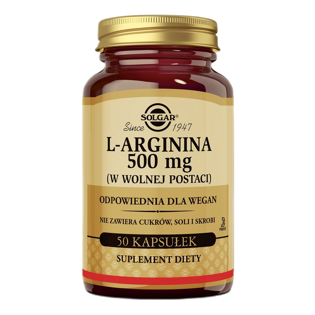 Solgar L-arginina 500mg suplement diety 50 kapsułek