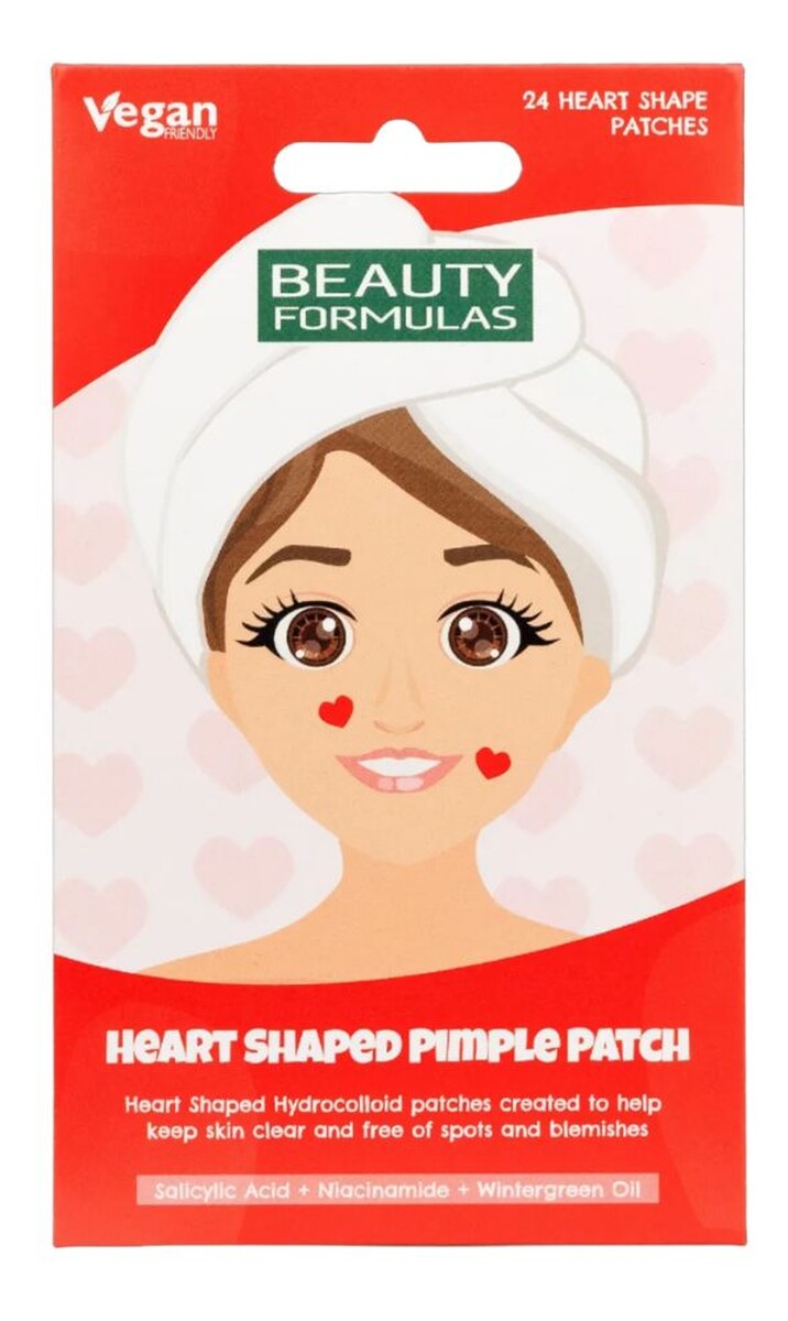 Heart shaped pimple patch hydrożelowe plastry na niedoskonałości skóry w kształcie serca 24szt.