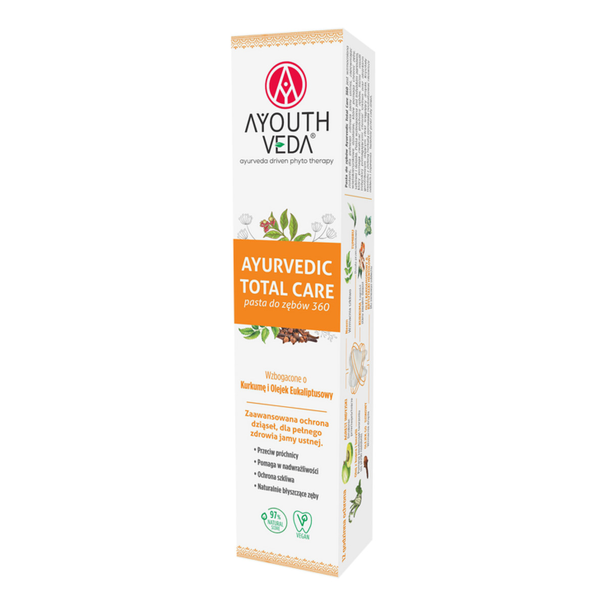 Ayouthveda Ayurvedic Total Care 360 Pasta do zębów 100g