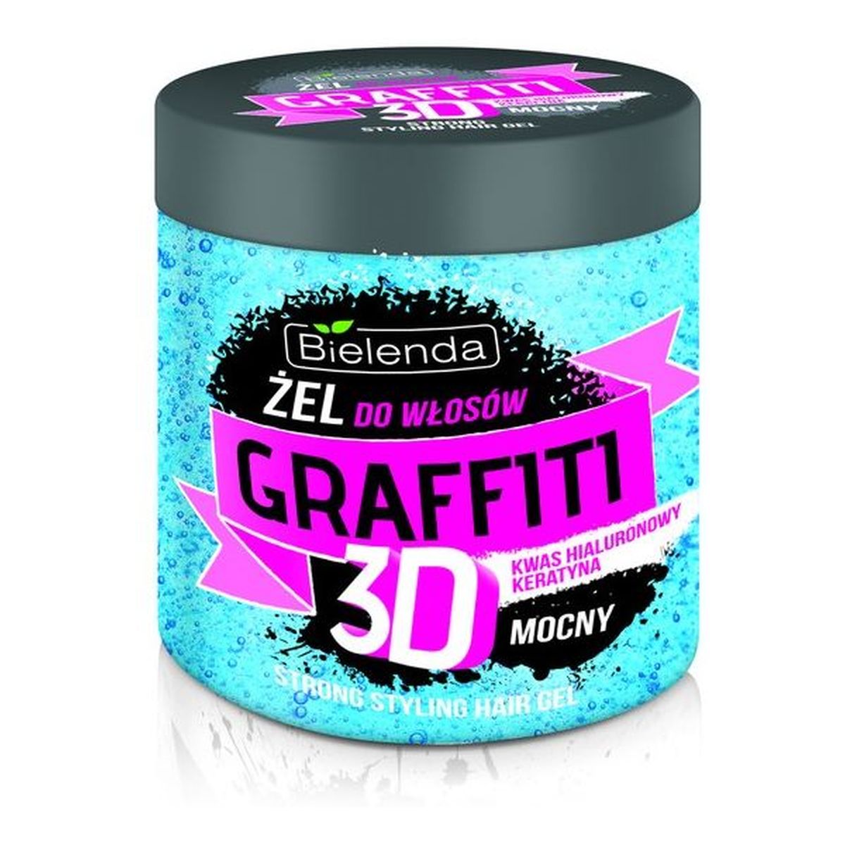 Bielenda 3D Graffiti Żel Do Włosów Mocny Kwas Hialuronowy i Keratyna 250g
