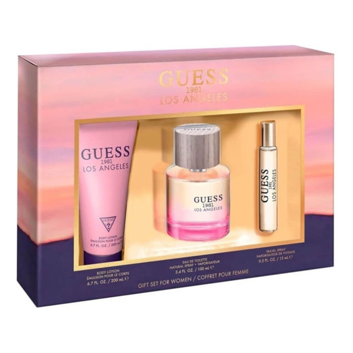 Guess 1981 Los Angeles Women EDT spray 100ml + BODY LOTION 200ml + EDP spray 15ml