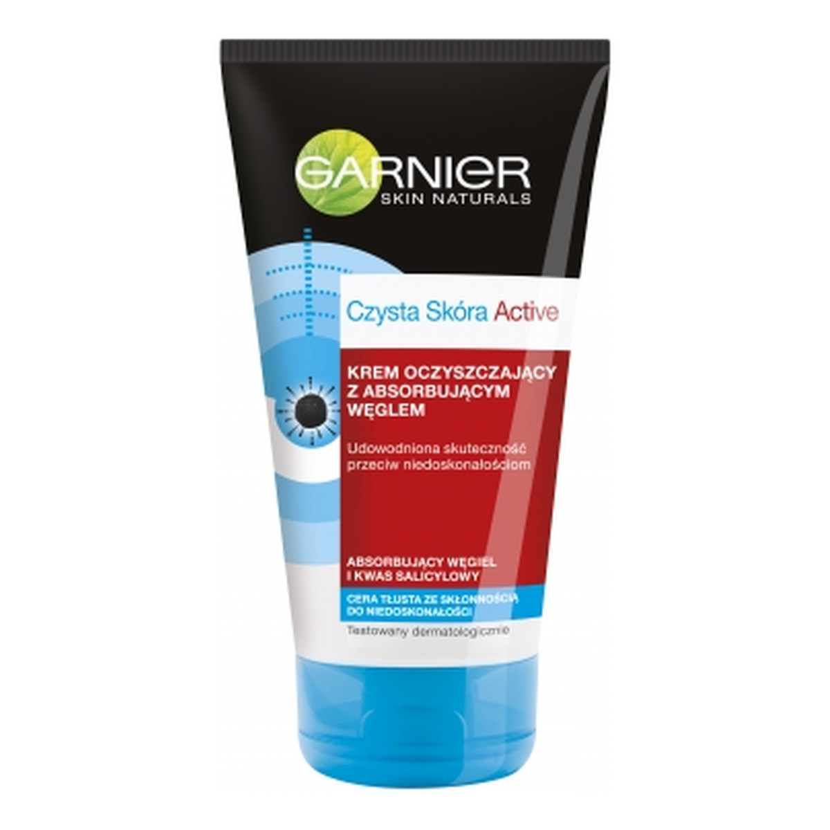 Garnier Czysta Skóra Active Skin Naturals Krem-Żel Oczyszczający z Absorbującym Węglem 150ml