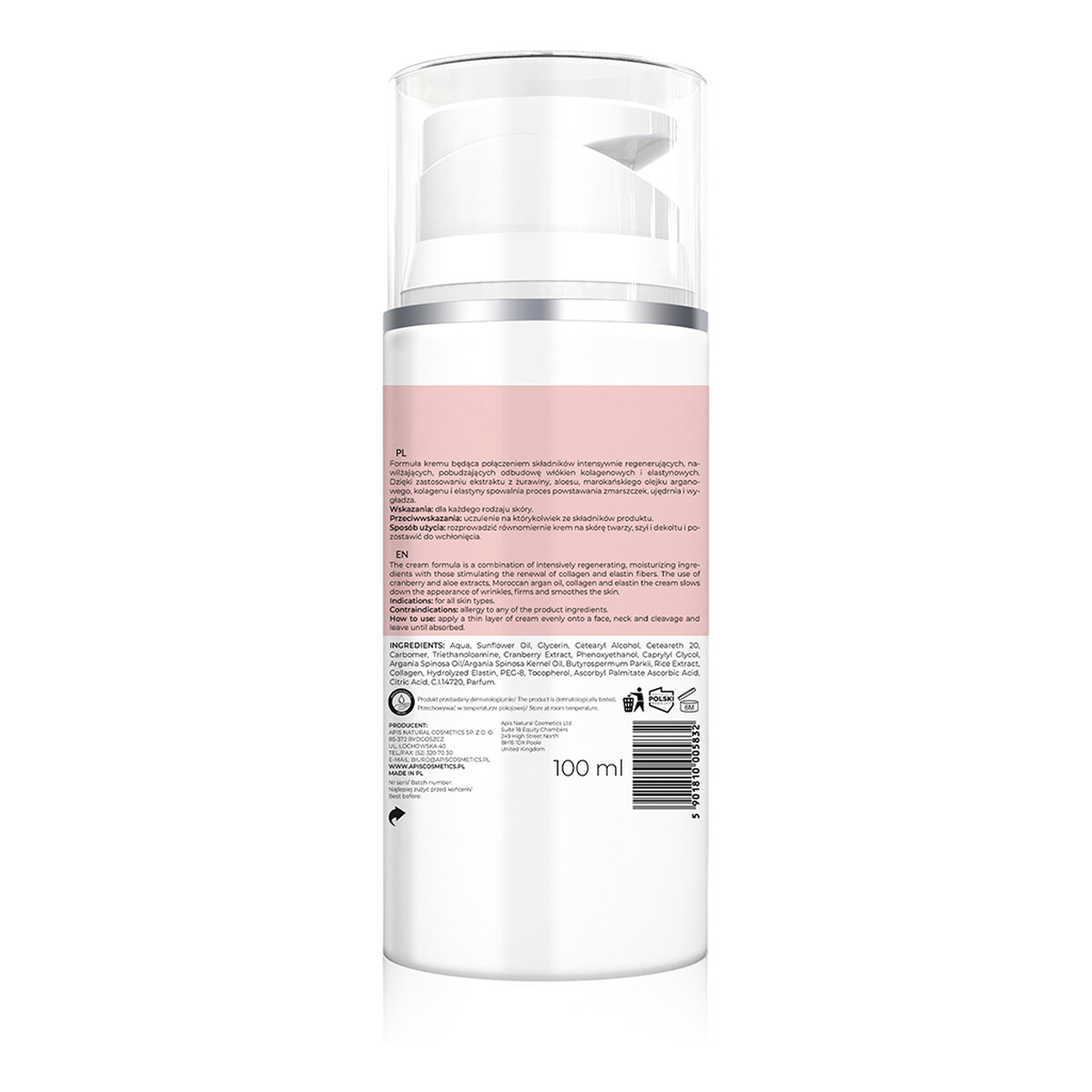 Apis Żurawinowa Witalność Krem ujędrniający do twarzy z żurawiną i olejkiem arganowym 100ml