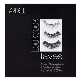 SET Lookbook Faves 3 Pairs Of False Eyelashes 110 + 120 + 105 + Duo Lash Adhesive 1g