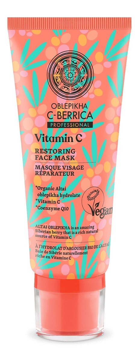 oblepikha c-berrica professional odbudowująca maska do twarzy vitamin c