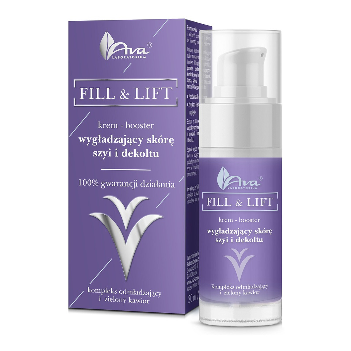 Ava Laboratorium Fill & Lift Krem-booster wygładzający skórę szyi i dekoltu 30ml