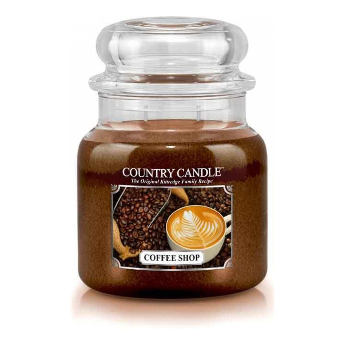 Country Candle Średnia świeca zapachowa z dwoma knotami coffee shop 453g