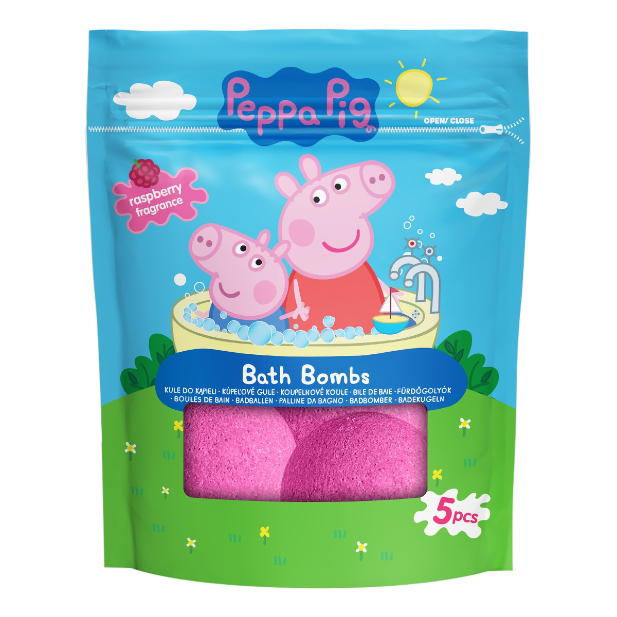 Kids Świnka Peppa Kule do kąpieli Raspberry 50g