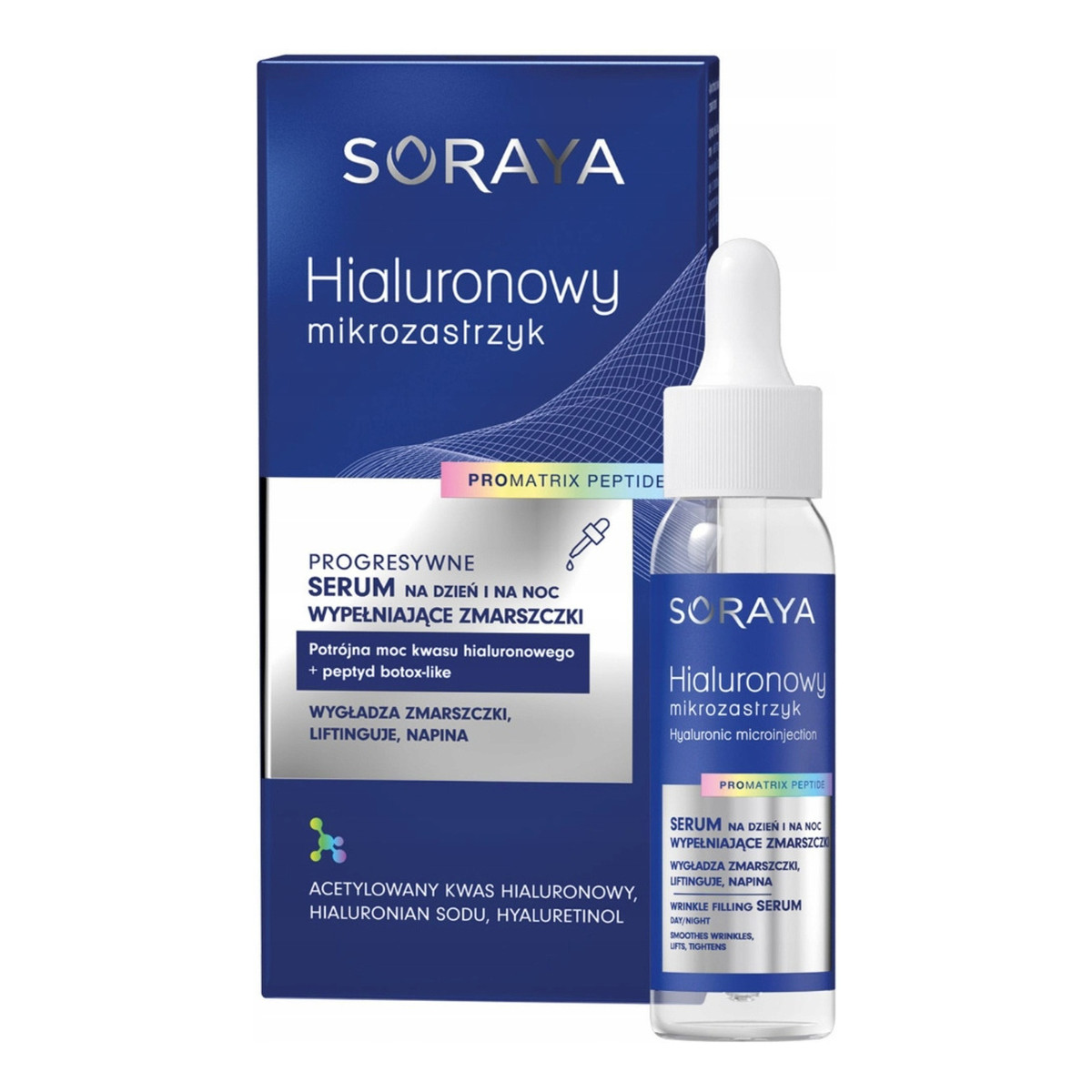 Soraya Hialuronowy Mikrozastrzyk Przeciwzmarszczkowe Serum Do Twarzy 30ml