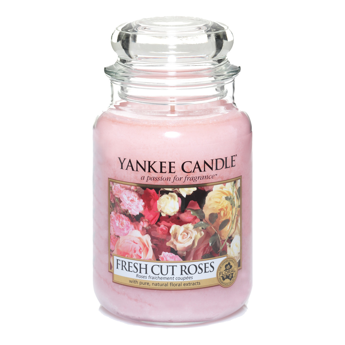 Yankee Candle Large Jar duża świeczka zapachowa Fresh Cut Roses 623g