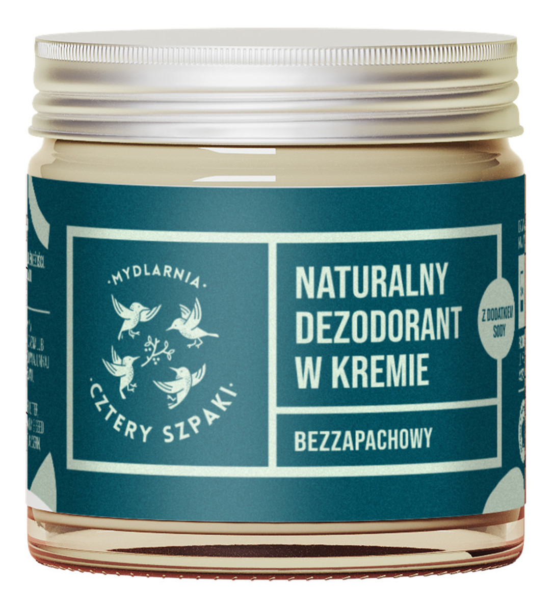 Naturalny dezodorant w kremie bezzapachowy z dodatkiem sody