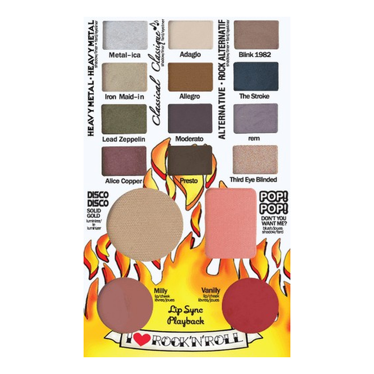 the Balm Palette Balm Jovi Rockstar Face Palette lips eyes & cheeks Paleta do makijażu 21g