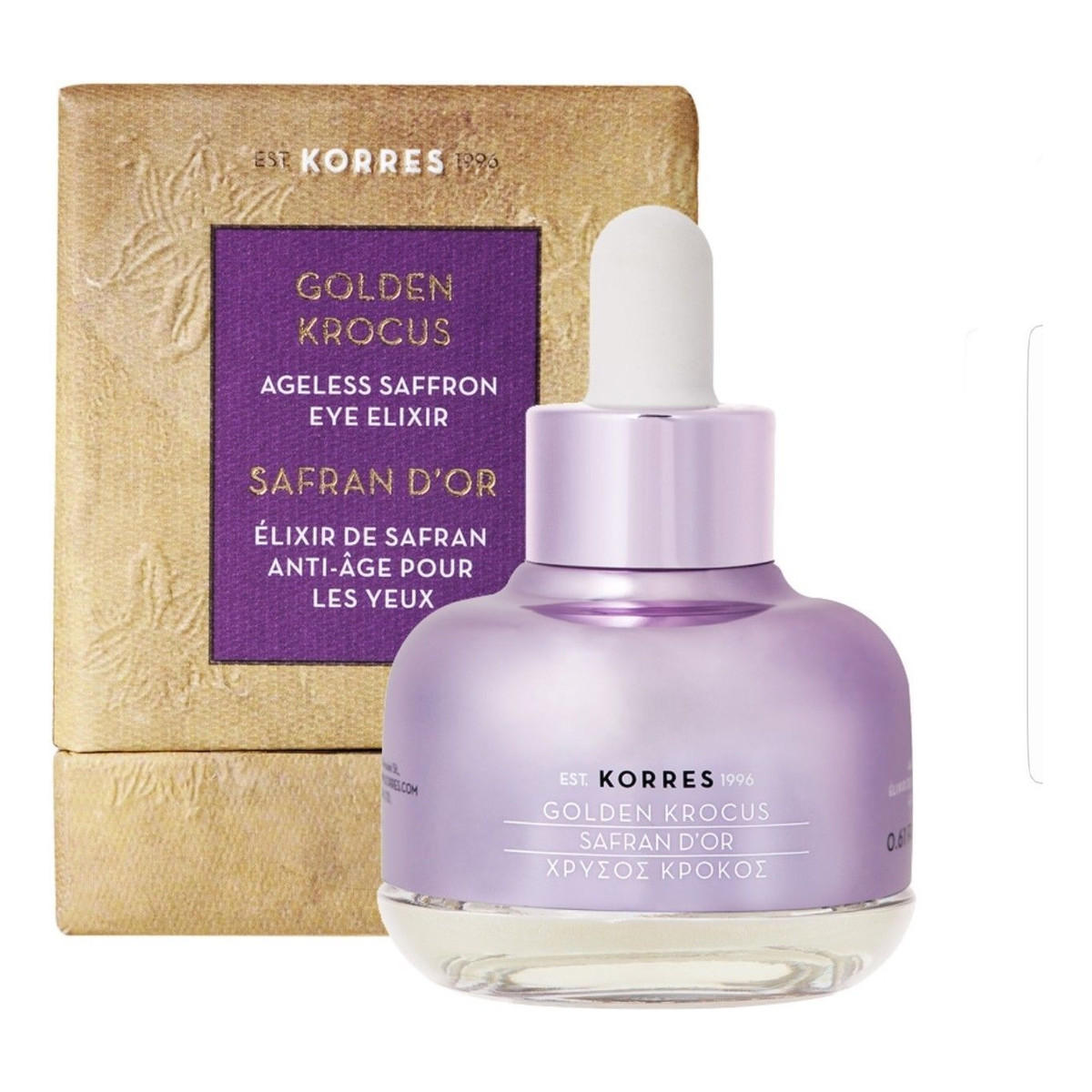 Korres Golden Krocus eliksir młodości pod oczy z szafranem 18ml
