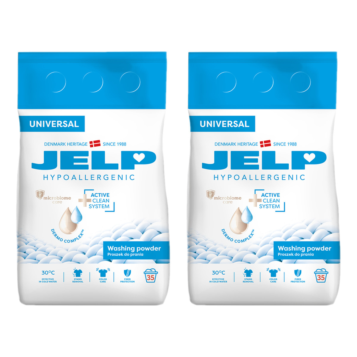 Jelp Hypoallergenic Proszek do prania Universal 2x35 prań 2x2.1kg