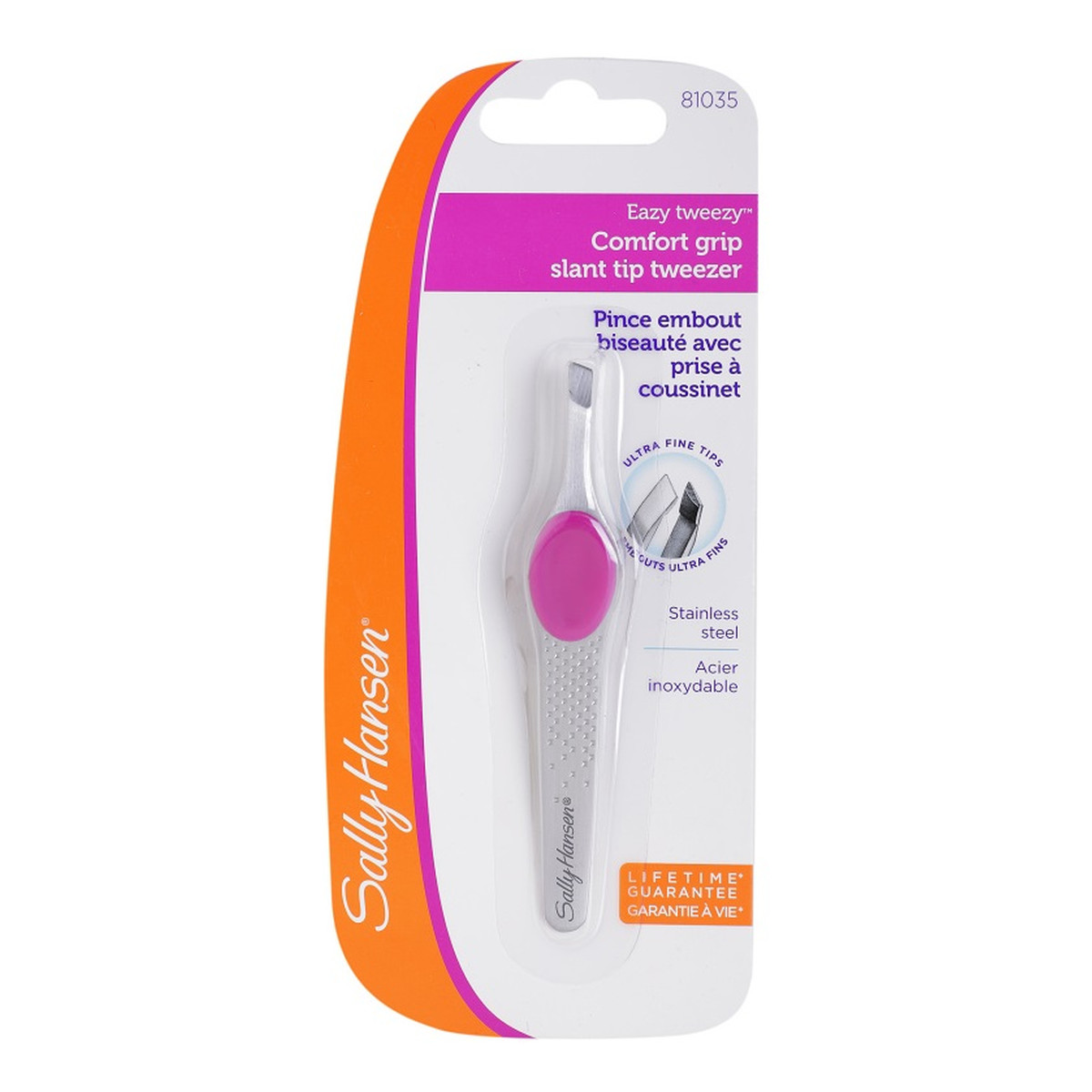 Sally Hansen Comfort Grip Slant Tip Tweezer Pęseta z ukośnym zakończeniem