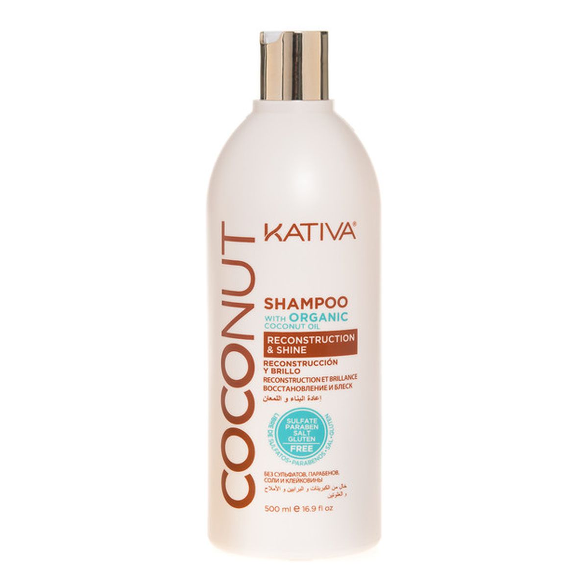 Kativa Coconut kokosowy szampon do włosów odbudowujący i nadający połysku 500ml