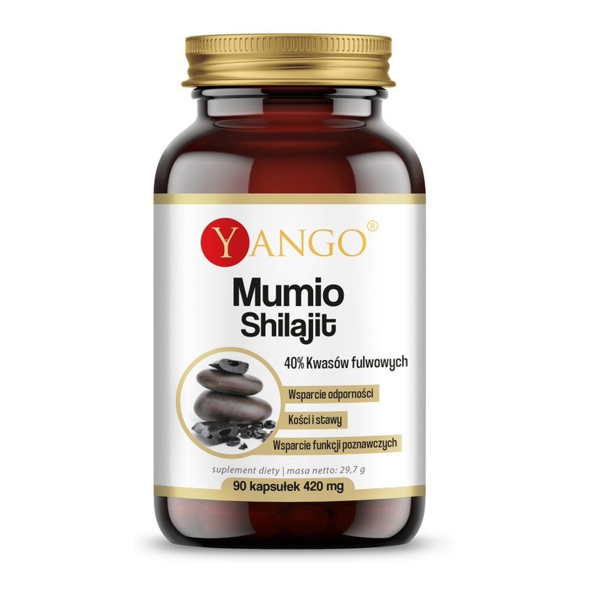 Yango Mumio Shilajit kwasy fulwowe 40% suplement diety 90 kapsułek