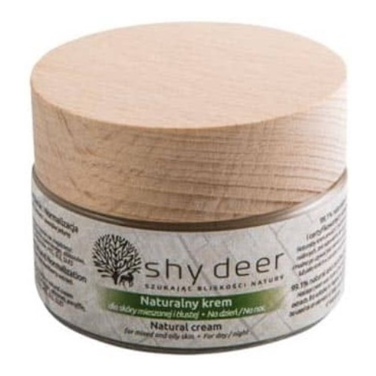 Shy Deer Natural Cream naturalny krem do skóry mieszanej i tłustej 50ml