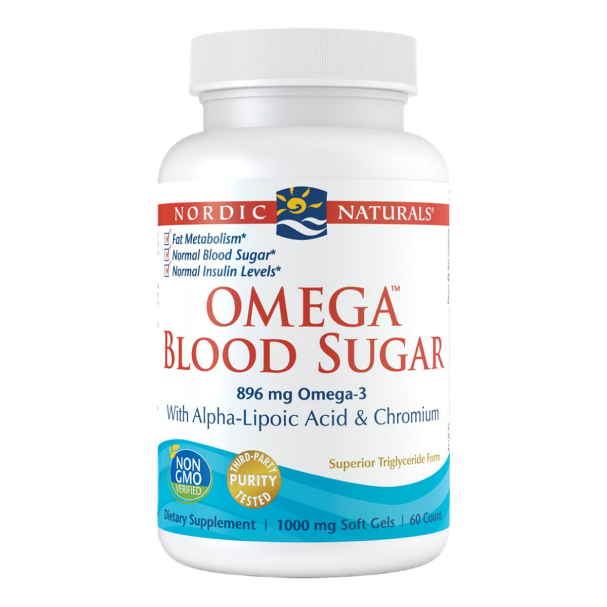 Nordic Naturals Omega blood sugar suplement diety 60 kapsułek