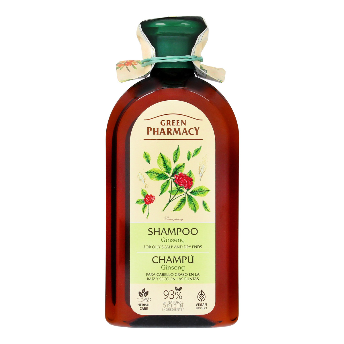 Green Pharmacy Szampon do włosów tłustych u nasady i suchych na końcach - Żeń-szeń 350ml