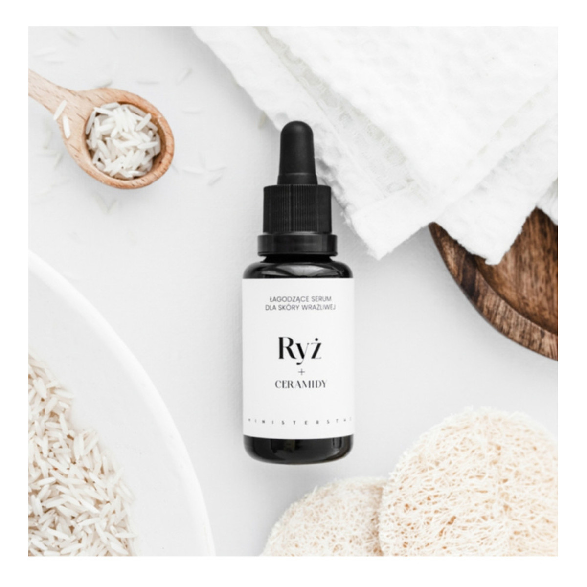 Ministerstwo Dobrego Mydła Łagodzące serum do skóry wrażliwej Ryż + Ceramidy 30ml