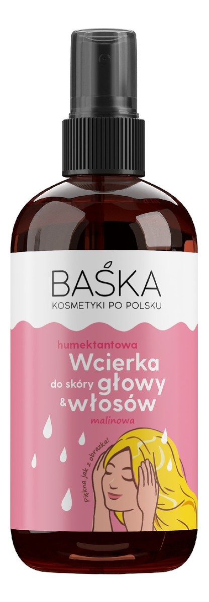 humektantowa wcierka do skóry głowy i włosów-malinowa