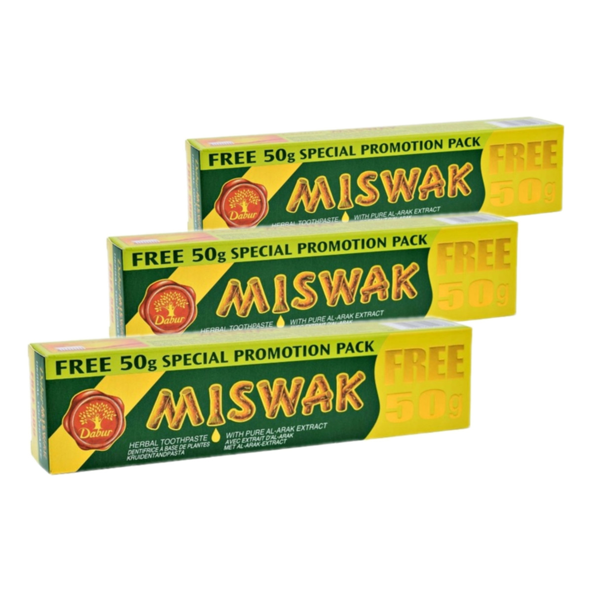 Dabur Miswak Ziołowa pasta do zębów 3x170ml