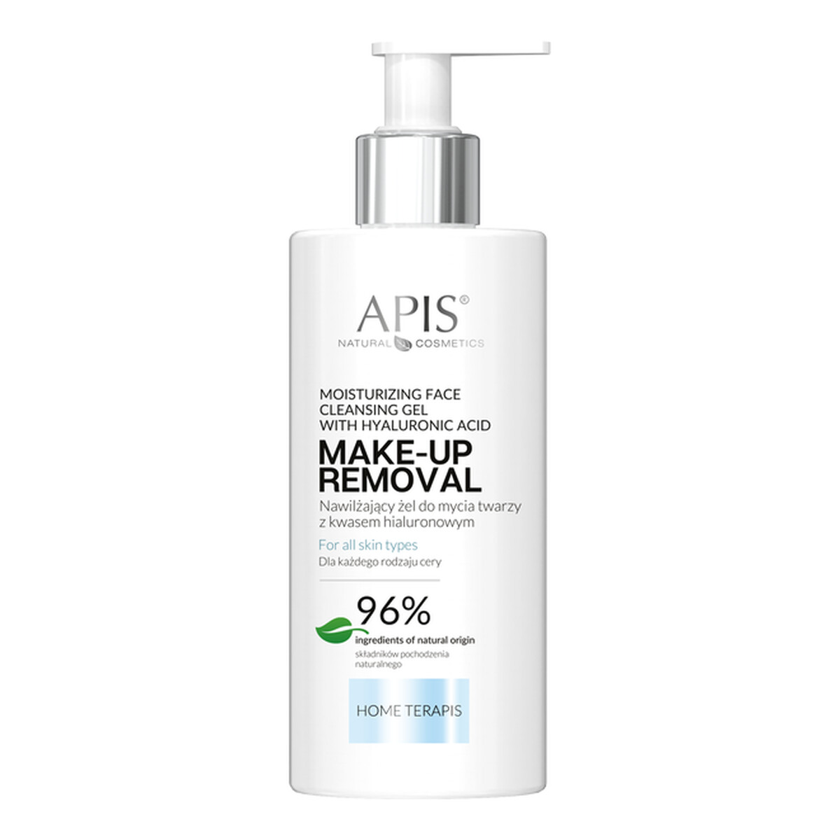 Apis Make-Up Removal Nawilżający żel do mycia twarzy z kwasem hialuronowym 2x300ml
