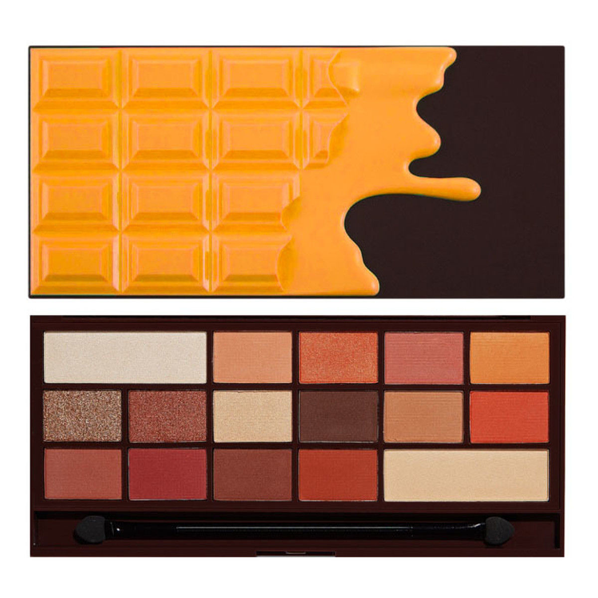 Makeup Revolution I Heart Revolution Chocolate Paletka cieni do powiek Orange 22g
