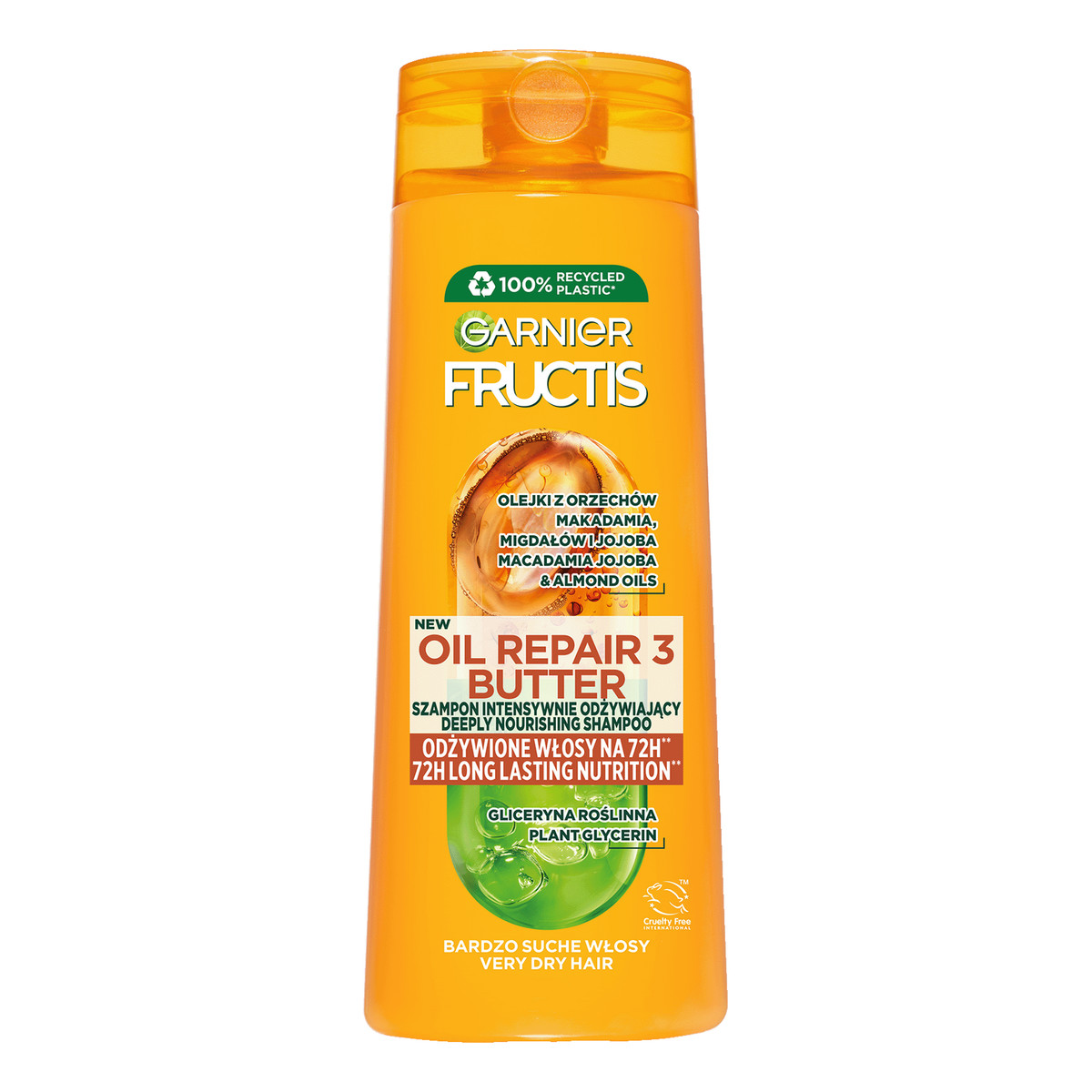 Garnier Fructis Oil Repair 3 Butter Szampon intensywnie odżywiający 3x400ml