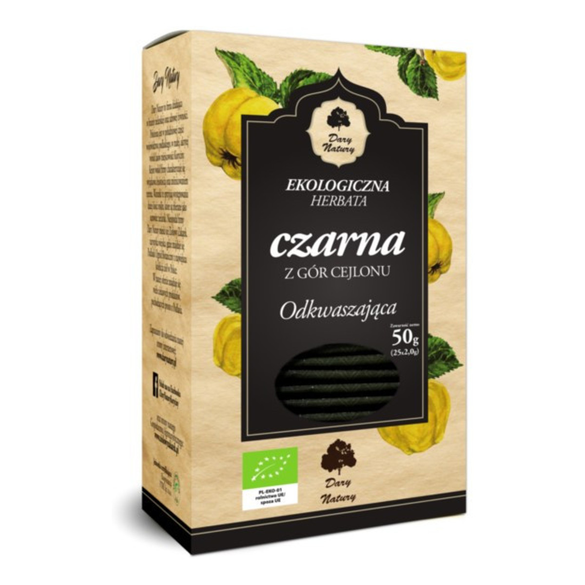 Dary Natury Ekologiczna herbata czarna odkwaszająca 25x2g 50g