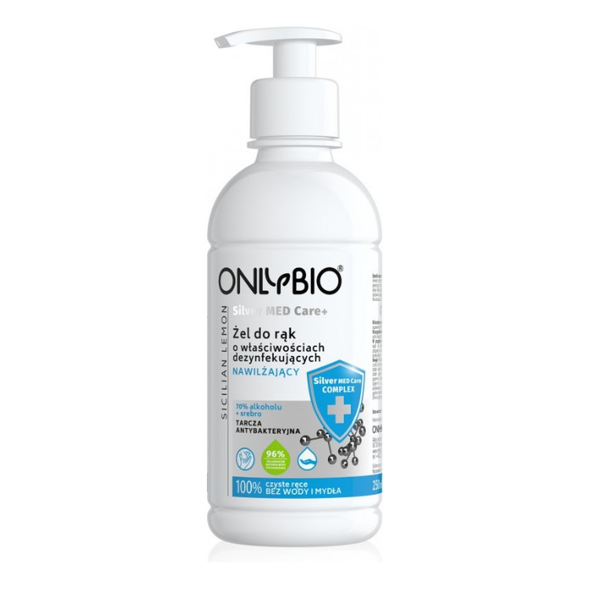 OnlyBio Żel myjący o właściwościach antybakteryjnych ze srebrem nawilżający Silver Med Care+ 250ml