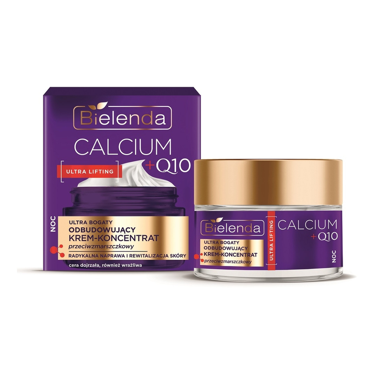 Bielenda Calcium + Q10 ultra bogaty odbudowujący Krem-koncentrat przeciwzmarszczkowy na noc 50ml