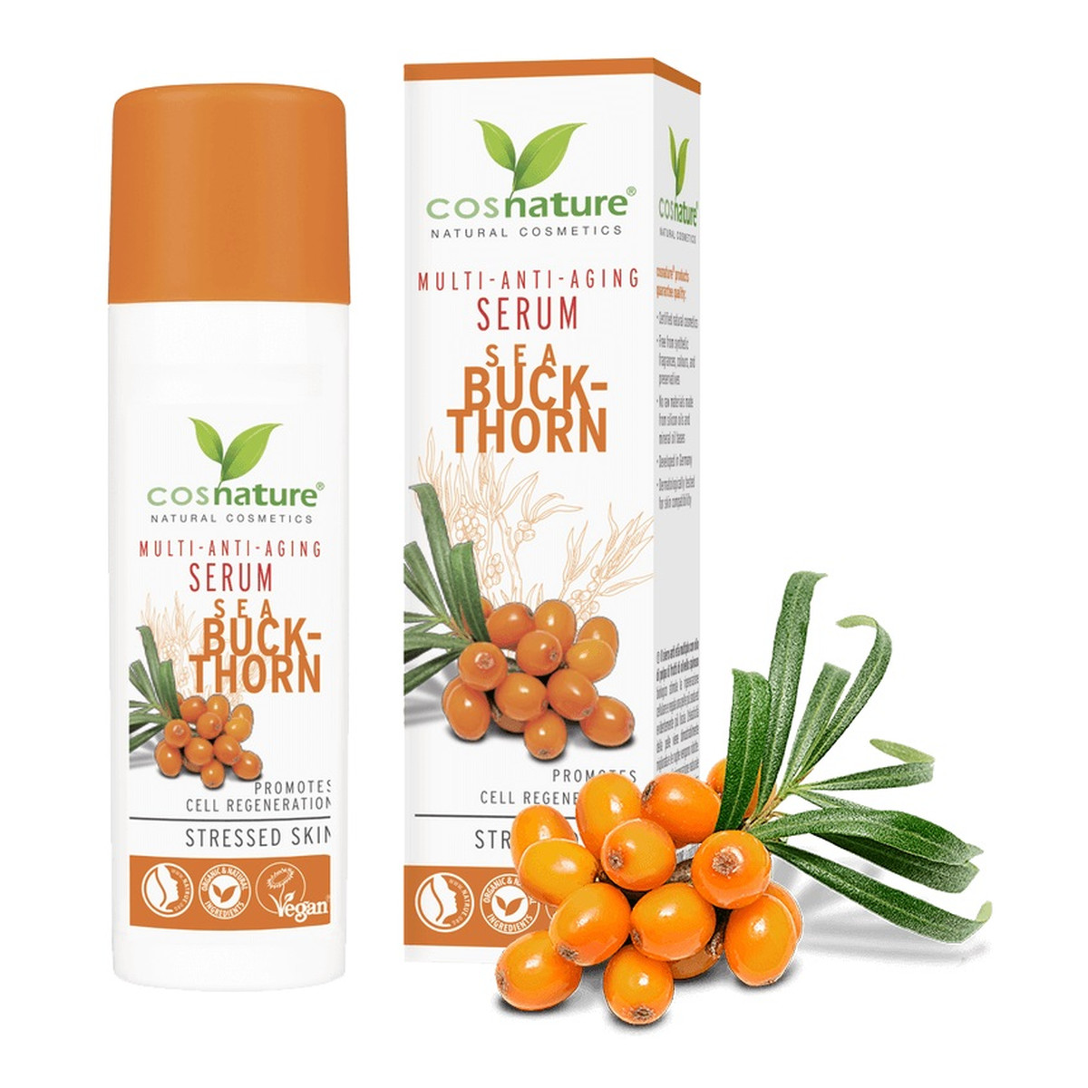 Cosnature Naturalne multiwitaminowe przeciwzmarszczkowe serum z rokitnikiem 30ml