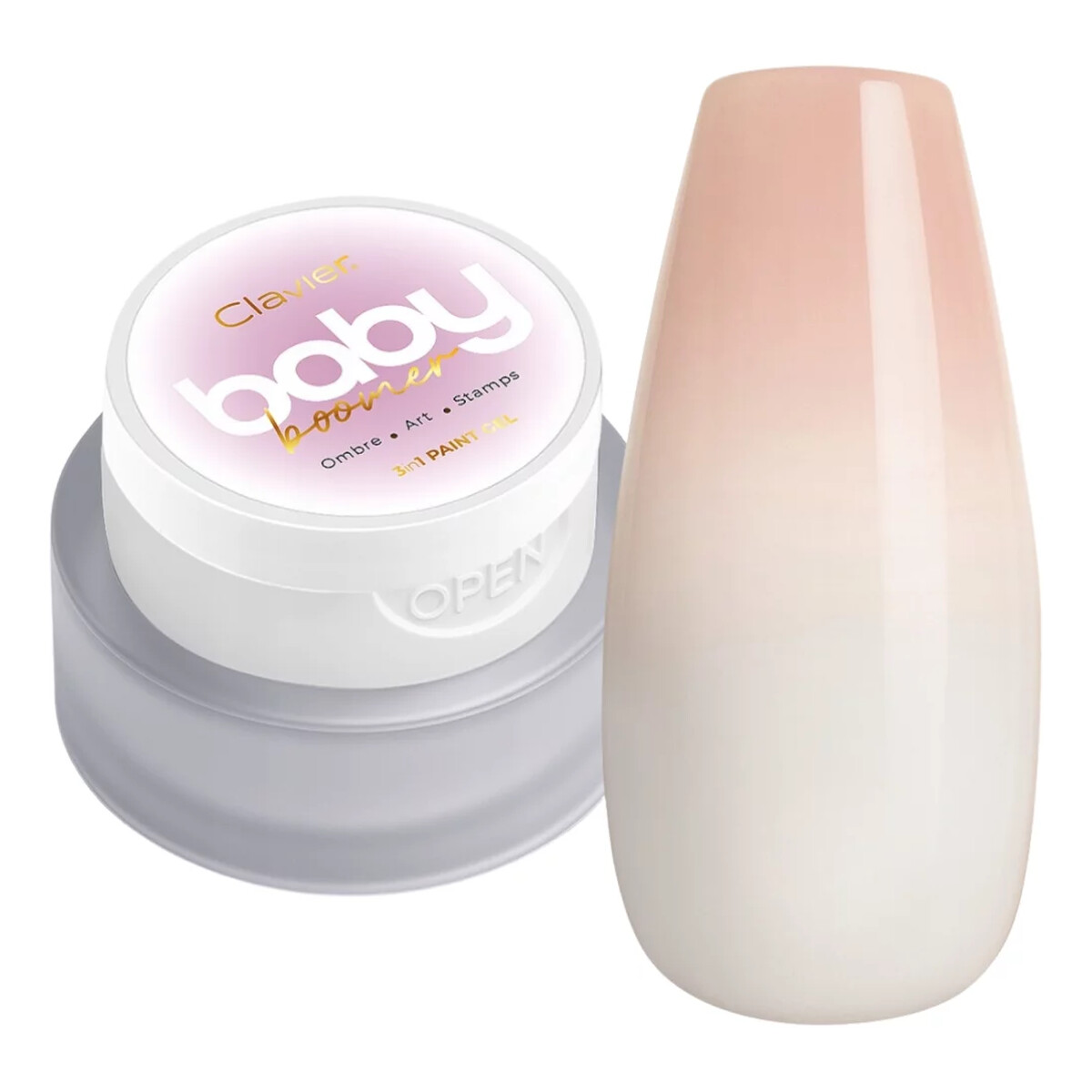 Clavier Baby Boomer Ombre żel do paznokci 3w1 3g