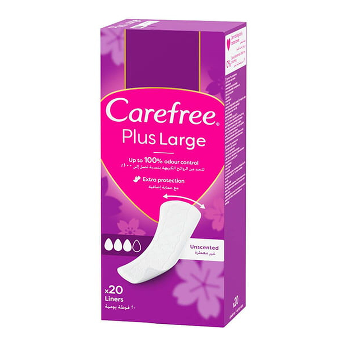 Carefree Plus large wkładki higieniczne light scent 20szt.