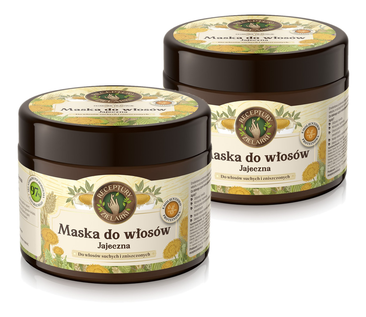 Maska jajeczna do włosów suchych i zniszczonych 2x300ml
