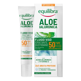Nawilżający fluid do twarzy do codziennego stosowania SPF 50+
